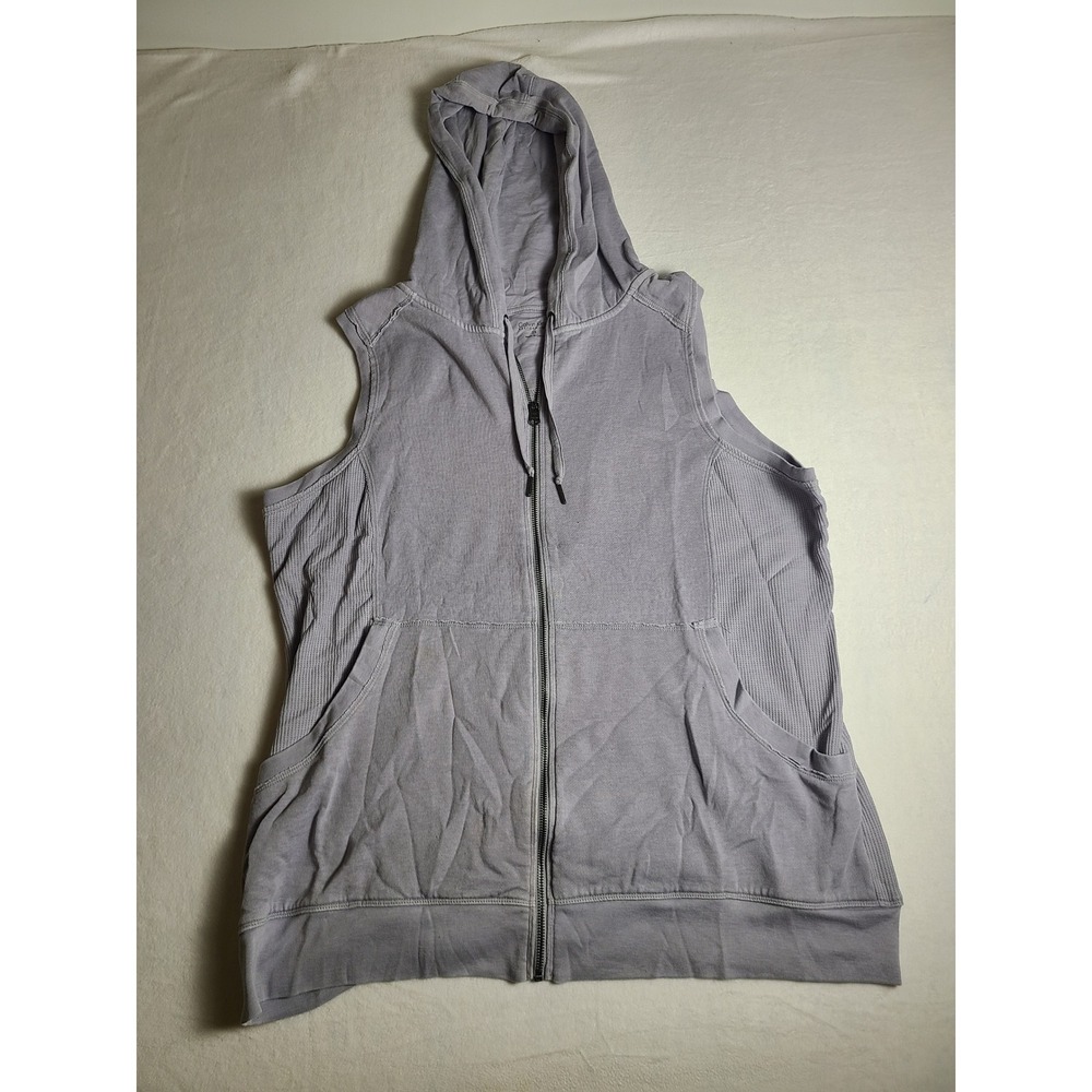 Calvin Klein Performance Sleeveless Hoodie Wm 2X Purple Zip Up Vest Athleisure‎